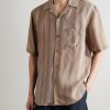 Camp-Collar Logo-Embroidered Striped Twill Shirt - FR Camp-Collar Logo-Embroidered Striped Twill Shirt - FR