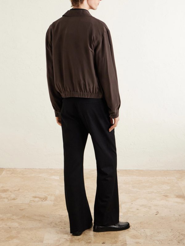 Satin Blouson Jacket - BK Satin Blouson Jacket - BK