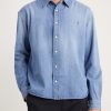 Logo-Embroidered Denim Shirt - FR Logo-Embroidered Denim Shirt - FR