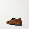 Le Loafer Monogram Logo-Appliquéd Suede Penny Loafers - BK Le Loafer Monogram Logo-Appliquéd Suede Penny Loafers - BK