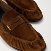 Le Loafer Monogram Logo-Appliquéd Suede Penny Loafers - CU Le Loafer Monogram Logo-Appliquéd Suede Penny Loafers - CU