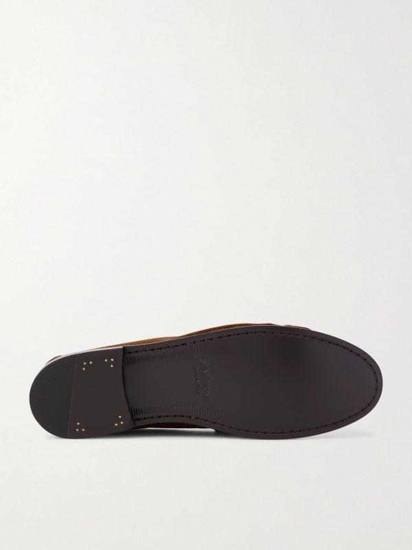 Le Loafer Monogram Logo-Appliquéd Suede Penny Loafers - E1 Le Loafer Monogram Logo-Appliquéd Suede Penny Loafers - E1