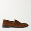 Le Loafer Monogram Logo-Appliquéd Suede Penny Loafers Le Loafer Monogram Logo-Appliquéd Suede Penny Loafers
