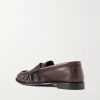 Le Loafer Monogram Logo-Appliquéd Full-Grain Leather Penny Loafers - BK Le Loafer Monogram Logo-Appliquéd Full-Grain Leather Penny Loafers - BK