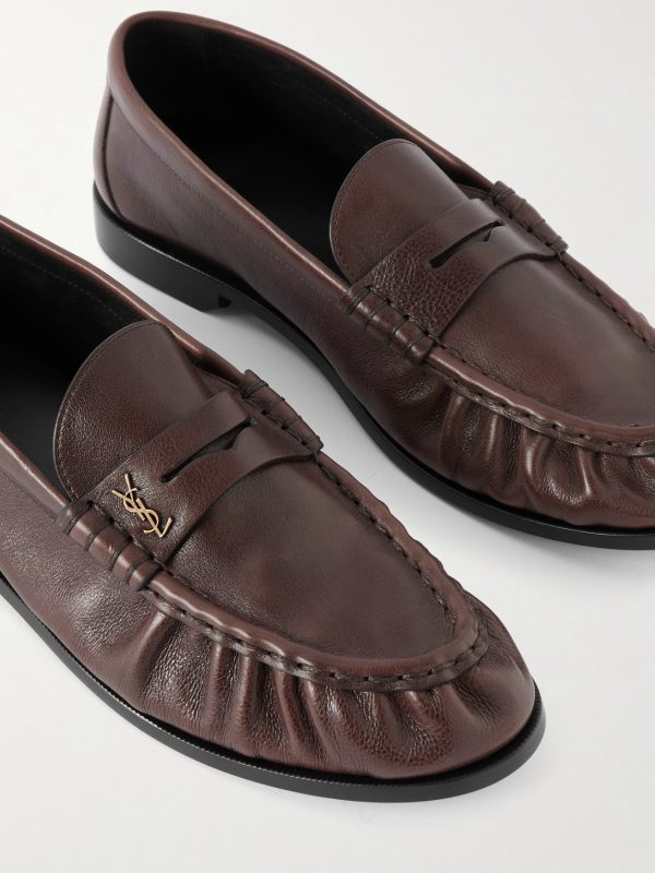 Le Loafer Monogram Logo-Appliquéd Full-Grain Leather Penny Loafers - CU Le Loafer Monogram Logo-Appliquéd Full-Grain Leather Penny Loafers - CU