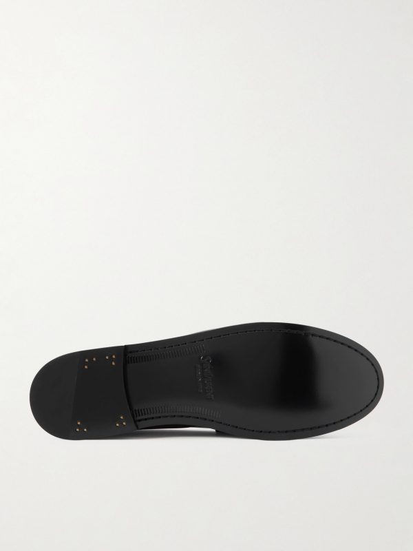 Le Loafer Monogram Logo-Appliquéd Full-Grain Leather Penny Loafers - E1 Le Loafer Monogram Logo-Appliquéd Full-Grain Leather Penny Loafers - E1