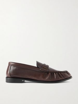 Le Loafer Monogram Logo-Appliquéd Full-Grain Leather Penny Loafers Le Loafer Monogram Logo-Appliquéd Full-Grain Leather Penny Loafers
