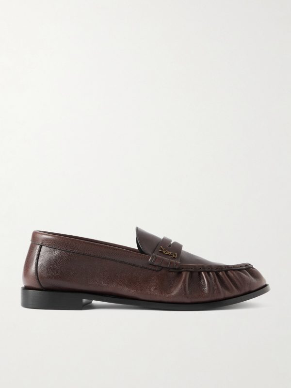Le Loafer Monogram Logo-Appliquéd Full-Grain Leather Penny Loafers Le Loafer Monogram Logo-Appliquéd Full-Grain Leather Penny Loafers