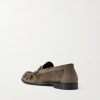 Le Loafer Monogram Logo-Appliquéd Suede Penny Loafers - BK Le Loafer Monogram Logo-Appliquéd Suede Penny Loafers - BK