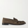 Le Loafer Monogram Logo-Appliquéd Suede Penny Loafers Le Loafer Monogram Logo-Appliquéd Suede Penny Loafers