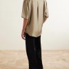 Camp-Collar Printed Silk-Voile Shirt - BK Camp-Collar Printed Silk-Voile Shirt - BK