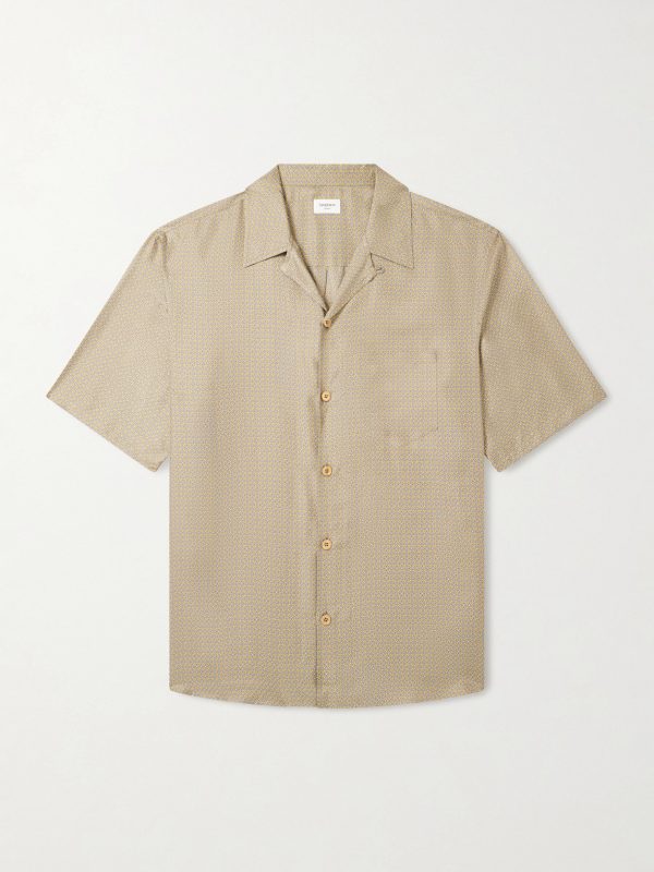 Camp-Collar Printed Silk-Voile Shirt Camp-Collar Printed Silk-Voile Shirt