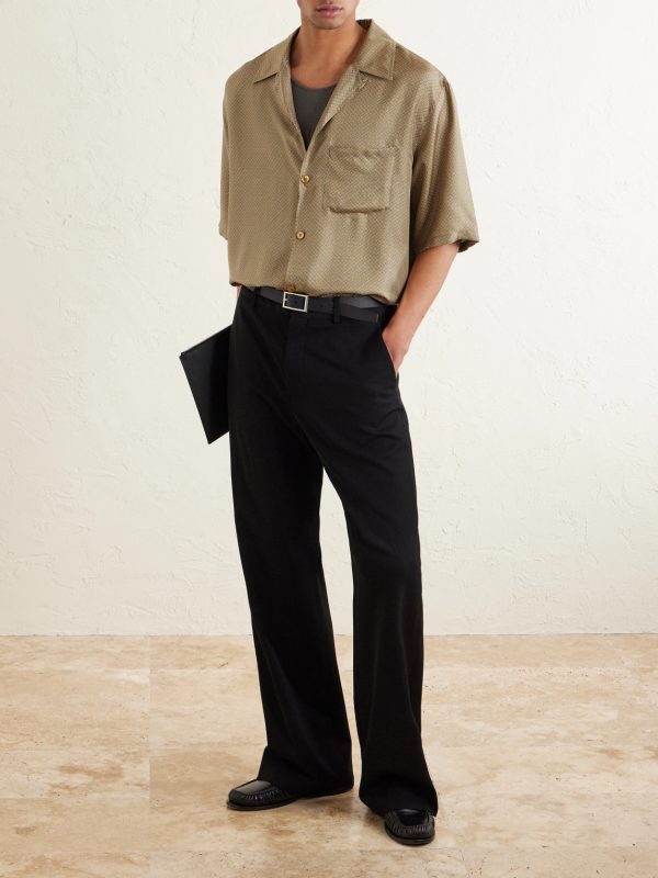 Camp-Collar Printed Silk-Voile Shirt - OU Camp-Collar Printed Silk-Voile Shirt - OU