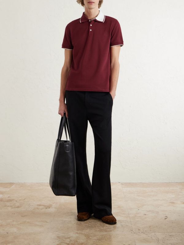Slim-Fit Logo-Embroidered Cotton-Piqué Polo Shirt - OU Slim-Fit Logo-Embroidered Cotton-Piqué Polo Shirt - OU