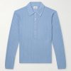 Slim-Fit Ribbed Wool, Cashmere and Silk-Blend Polo Shirt Slim-Fit Ribbed Wool, Cashmere and Silk-Blend Polo Shirt