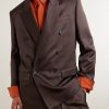 Double-Breasted Silk Blazer - E2