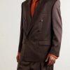 Double-Breasted Silk Blazer - FR