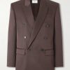 Double-Breasted Silk Blazer