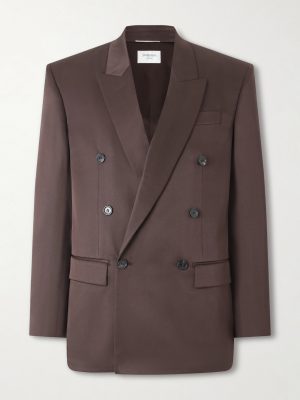 Double-Breasted Silk Blazer Double-Breasted Silk Blazer