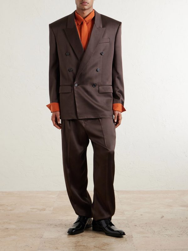 Double-Breasted Silk Blazer - OU