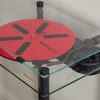 Transparent Turntable with Aluminum and Glass Stand - CU