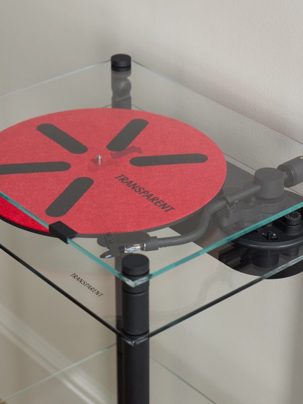Transparent Turntable with Aluminum and Glass Stand - CU