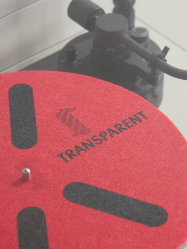Transparent Turntable with Aluminum and Glass Stand - E2