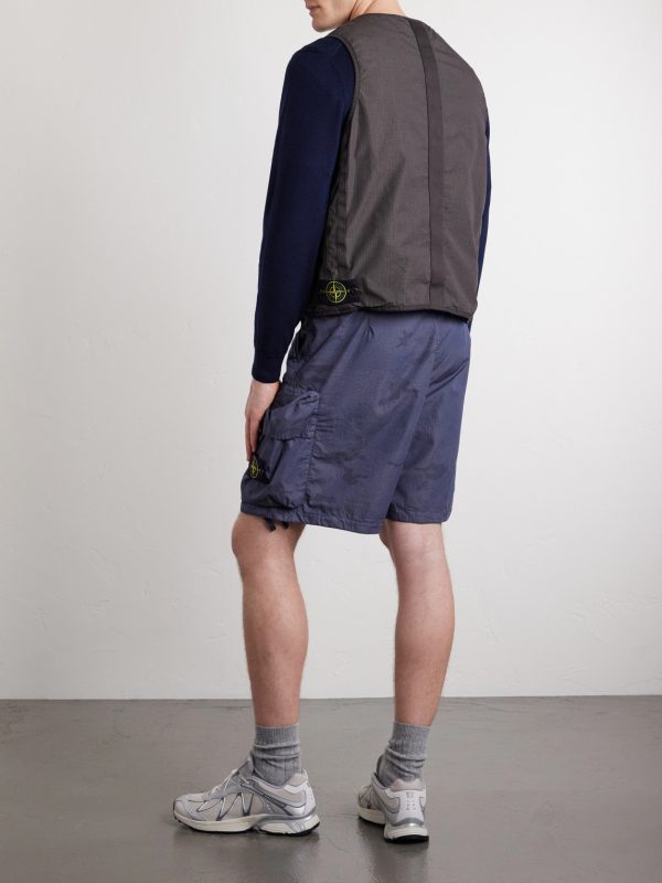 Cotton-Blend Ripstop Vest - BK Cotton-Blend Ripstop Vest - BK