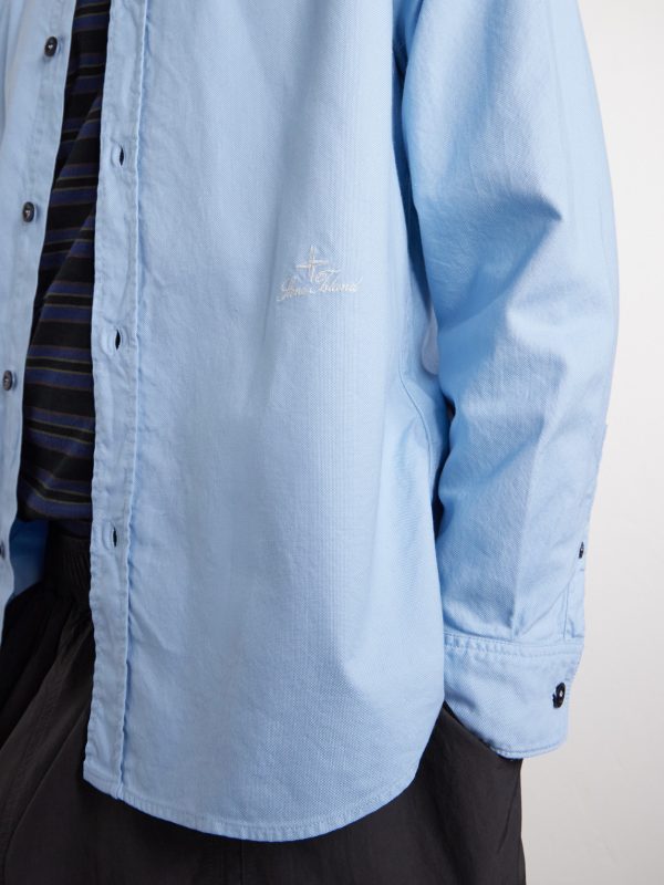 Button-Down Collar Logo-Embroidered Organic Cotton-Tela Shirt - CU Button-Down Collar Logo-Embroidered Organic Cotton-Tela Shirt - CU