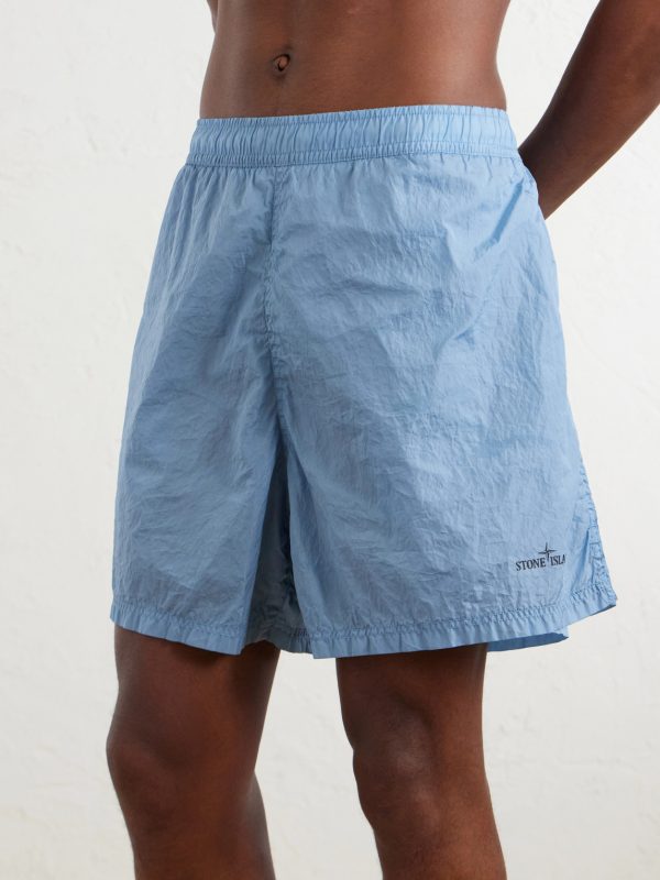 Straight-Leg Mid-Length Water Reactive Camo Shell Swim Shorts - OU