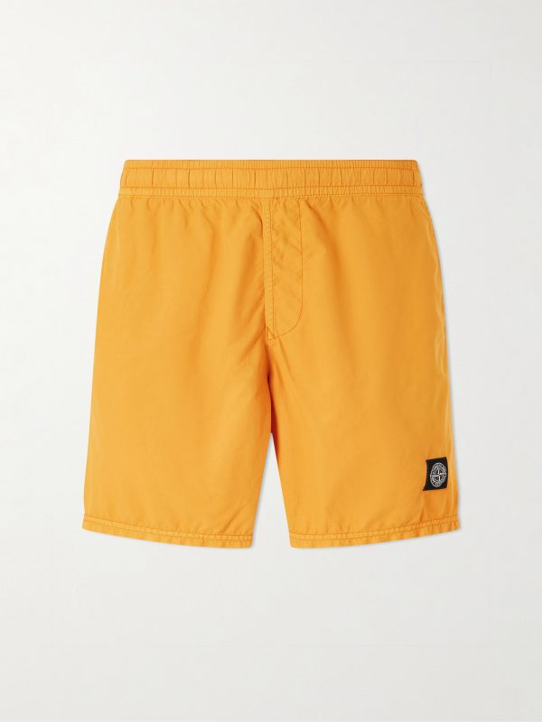 Straight-Leg Mid-Length Logo-Print Shell Swim Shorts Straight-Leg Mid-Length Logo-Print Shell Swim Shorts