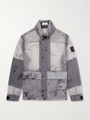 Camouflage-Print Shell Jacket