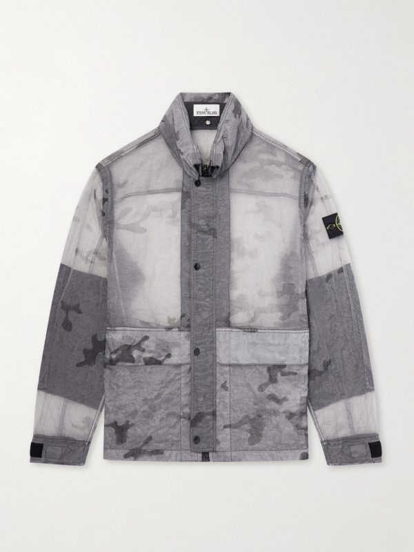 Camouflage-Print Shell Jacket
