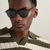 Hampton X Round-Frame Acetate Sunglasses - OU Hampton X Round-Frame Acetate Sunglasses - OU