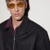 Stretch Panthos Oval-Frame Silver-Tone Sunglasses - BK Stretch Panthos Oval-Frame Silver-Tone Sunglasses - BK