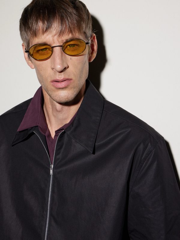 Stretch Panthos Oval-Frame Silver-Tone Sunglasses - BK Stretch Panthos Oval-Frame Silver-Tone Sunglasses - BK