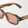 Intrecciato Square-Frame Acetate and Gold-Tone Sunglasses - CU