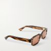 Intrecciato Square-Frame Acetate and Gold-Tone Sunglasses - FR