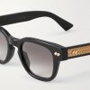 Intrecciato Panthos Square-Frame Recycled-Acetate Sunglasses - CU