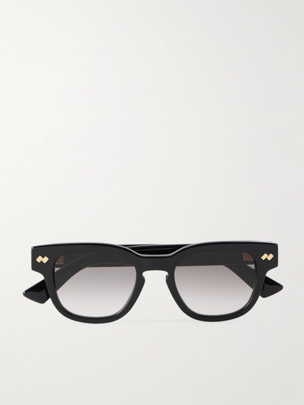 Intrecciato Panthos Square-Frame Recycled-Acetate Sunglasses