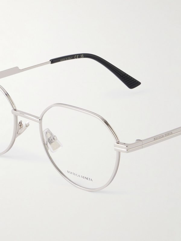 Dash Panthos Round-Frame Silver-Tone Optical Glasses - CU