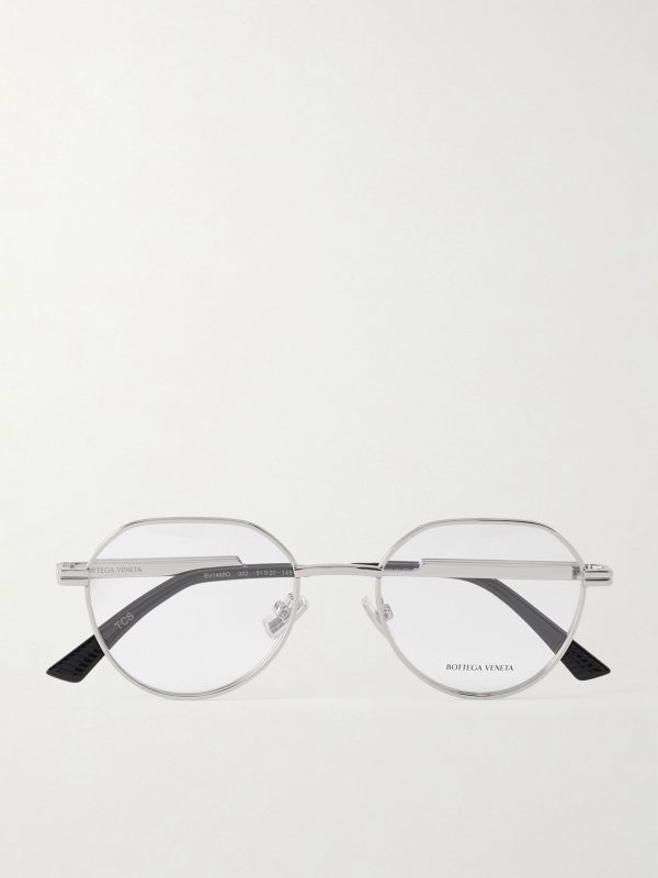 Dash Panthos Round-Frame Silver-Tone Optical Glasses