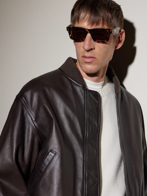 New Entry Square-Frame Tortoiseshell Recycled-Acetate Sunglasses - BK