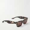 New Entry Square-Frame Tortoiseshell Recycled-Acetate Sunglasses - FR
