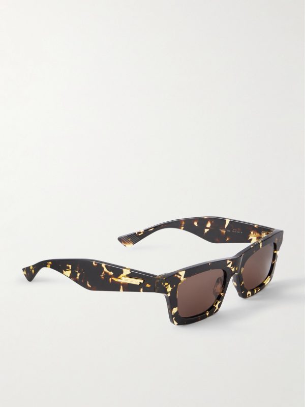 New Entry Square-Frame Tortoiseshell Recycled-Acetate Sunglasses - FR