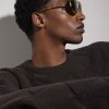 Light Ribbon Aviator-Style Gold-Tone Sunglasses - BK Light Ribbon Aviator-Style Gold-Tone Sunglasses - BK