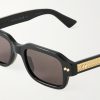 Intrecciato Square-Frame Recycled-Acetate Sunglasses - CU