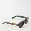 Intrecciato Square-Frame Recycled-Acetate Sunglasses - FR