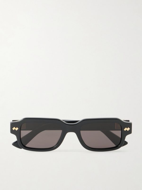 Intrecciato Square-Frame Recycled-Acetate Sunglasses