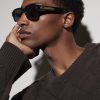 Intrecciato Square-Frame Recycled-Acetate Sunglasses - OU